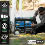 DuroMax XP13000HXT Tri-Fuel Portable Generator, 13,000 W, Electric Start, CO Alert - Image 2