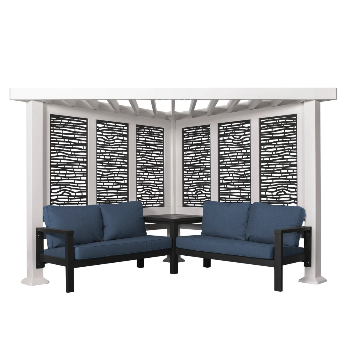 zymove-product-3-image-1.png Backyard Discovery Ridgedale Steel Pergola with Built-In Conversation Seating - Image 1