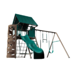 Lifetime Big Stuff Steel Swing Set with Clubhouse and 9 ft Wavy Slide - Image 3