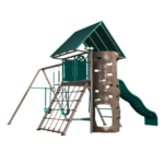 Lifetime Big Stuff Steel Swing Set with Clubhouse and 9 ft Wavy Slide - Image 4