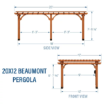 Backyard Discovery Beaumont Cedar Pergola, 20 ft x 12 ft, with PowerPort - Image 5